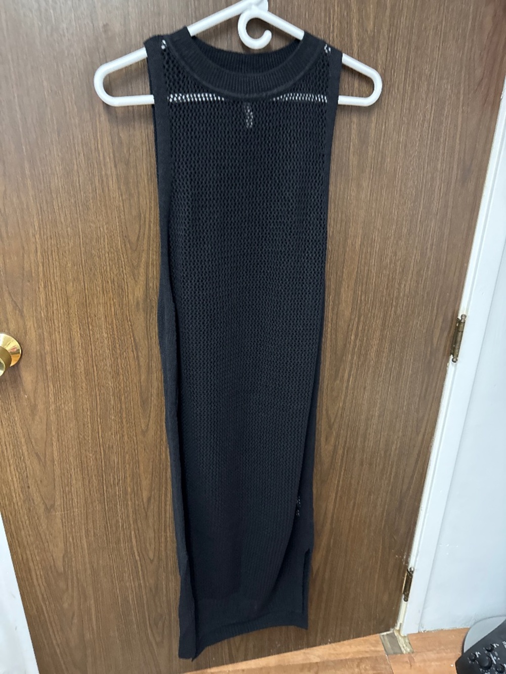 Crochet Mesh Dress Black Size XS